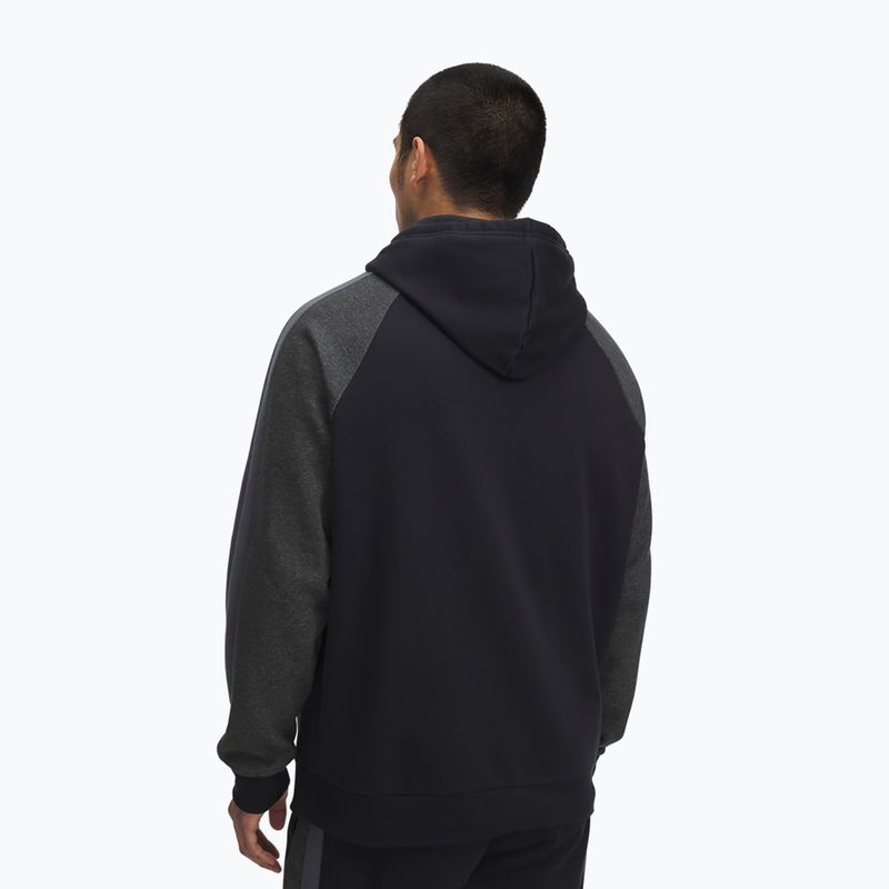 Мъжки суитшърт Under Armour Rival Fleece Colorblock Hoodie black/castlerock/white 2