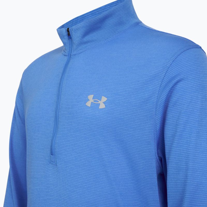 Мъжки суитшърт за бягане Under Armour Launch 1/4 Zip blue atlantis/reflective 3