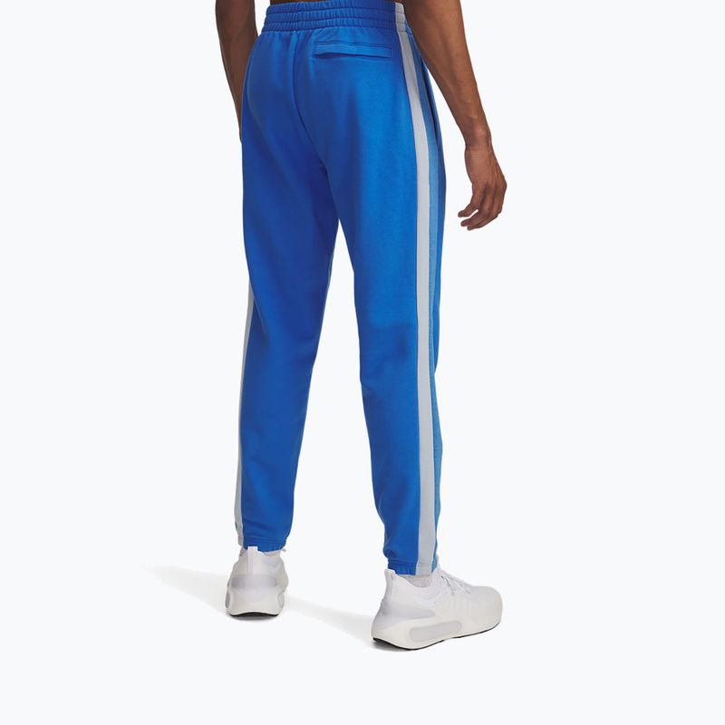 Мъжки панталони за тренировка Under Armour Rival Fleece Colorblock blue atlantis/blue calm/white 3