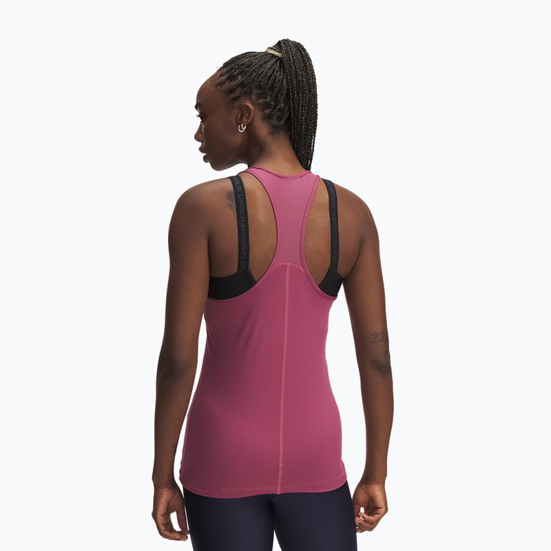 Дамска спортна тениска Under Armour HeatGear Armour Racer fuchsia dusk/white 2