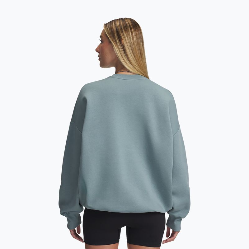 Дамски суичър Under Armour Rival Fleece Varsity Crew serpentine/white 2