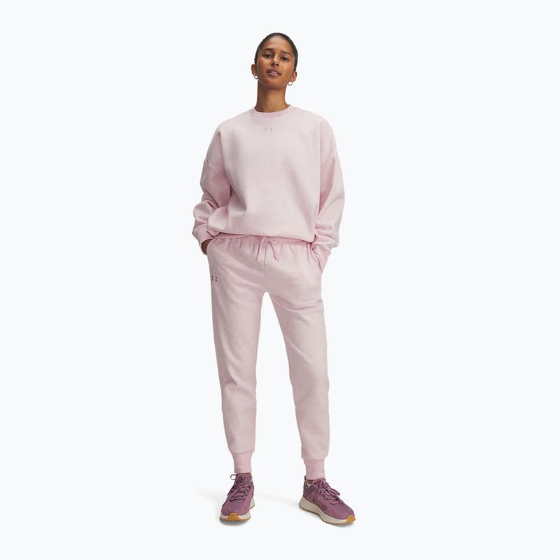 Дамски панталони Under Armour Rival Fleece prime pink light heather/prime pink 2