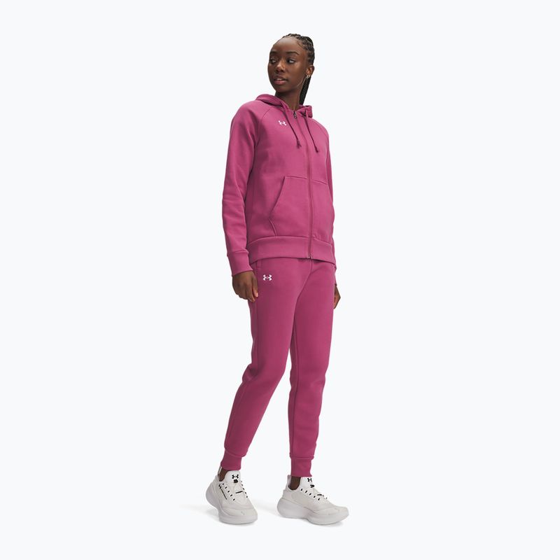Дамски панталони Under Armour Rival Fleece dark maroon/white fuchsia dusk/white 2
