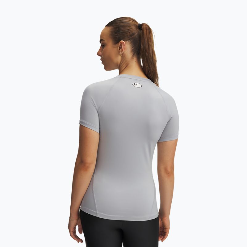Дамска тренировъчна тениска Under Armour HG Authentics Comp SS mod gray/black 2