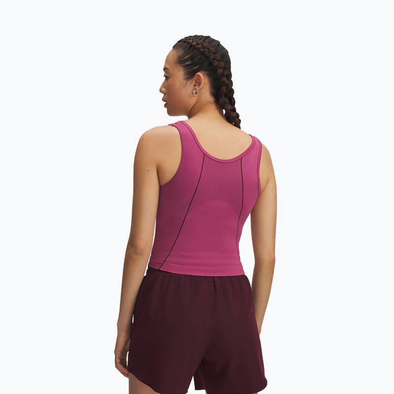 Дамска тениска за тренировка Under Armour Vanish Seamless Tank fuchsia dusk/dark maroon/dark maroon 2