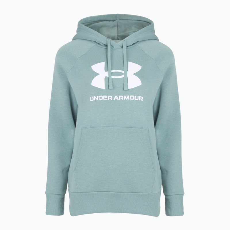 Дамски суитшърт Under Armour Rival Fleece Big Logo Hoody serpentine/white 4