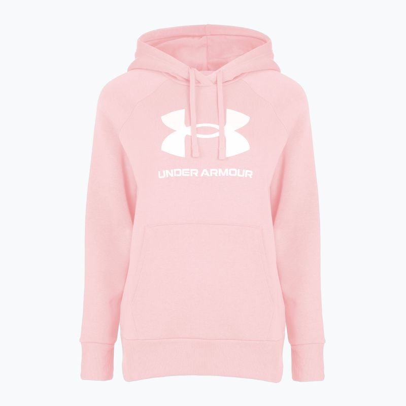 Дамски суитшърт Under Armour Rival Fleece Big Logo Hoody prime pink/white 3