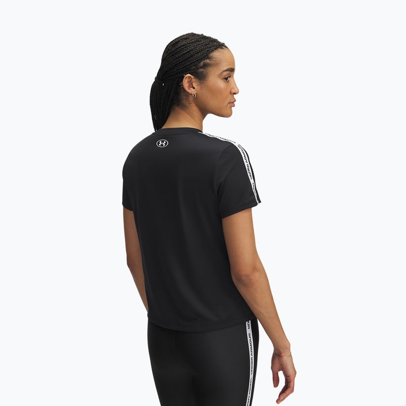 Дамска тениска за тренировка Under Armour Tech Wordmark Tape black/white/white 2