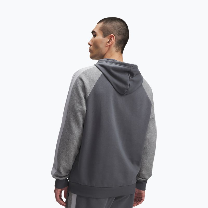 Мъжки суитшърт Under Armour Rival Fleece Colorblock Hoodie castlerock/mod grey/white 2