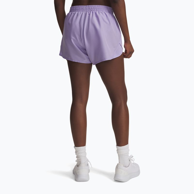 Дамски шорти за бягане Under Armour Fly By 3" transparent/transparent/reflective 3