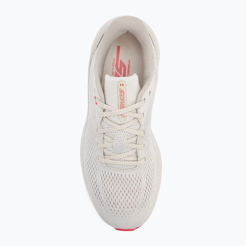 Дамски обувки за бягане Under Armour Sonic 7 summit white/khaki base/racer red 5