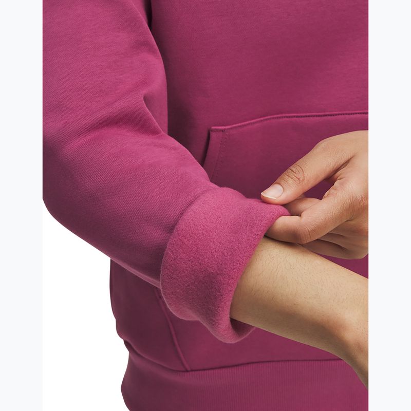 Дамски суитшърт Under Armour Rival Feelce Shimmer Hoody fuchsia dusk/irisdescent 3