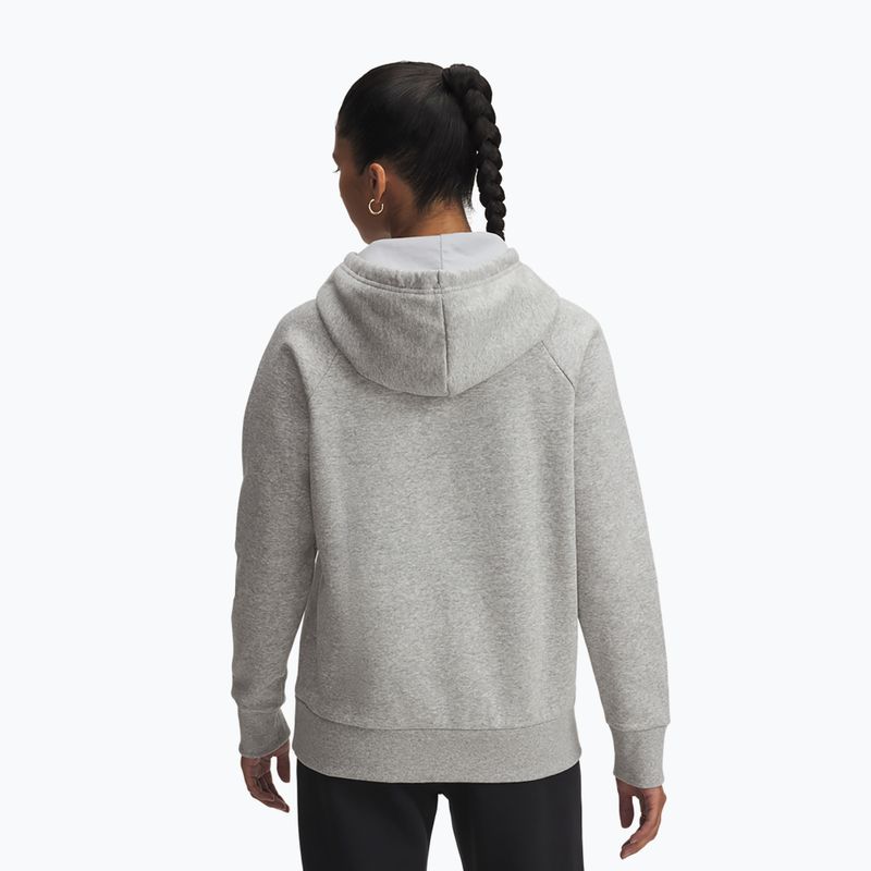 Дамски суитшърт Under Armour Rival Feelce Shimmer Hoody mod grey light heather/iridescent 2
