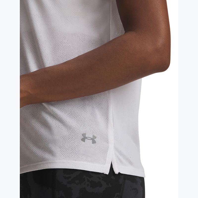 Дамска тениска за бягане Under Armour Launch Jacquard white/reflective 3