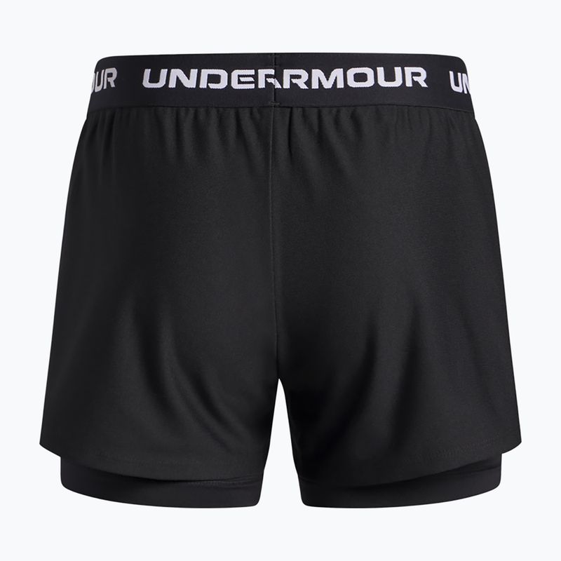 Детски тренировъчни шорти Under Armour UA Tech Play Up 2IN1 Shorts black/black/white 2
