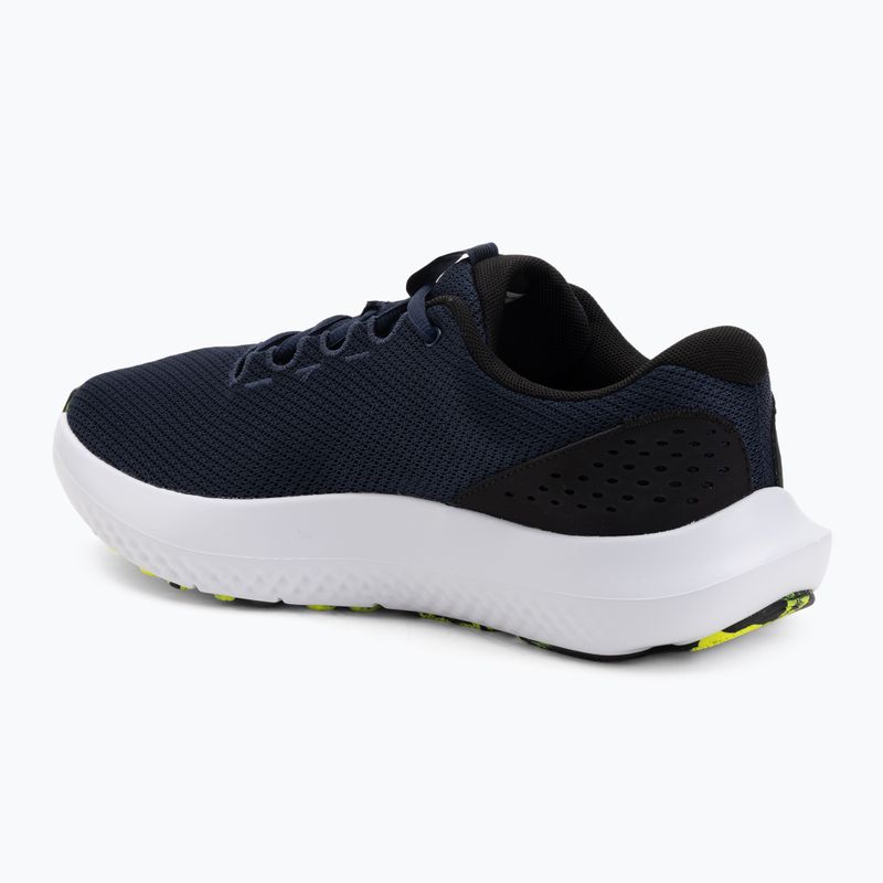 Мъжки обувки за бягане Under Armour Charged Surge 4 washed navy/black/high vis yellow 3