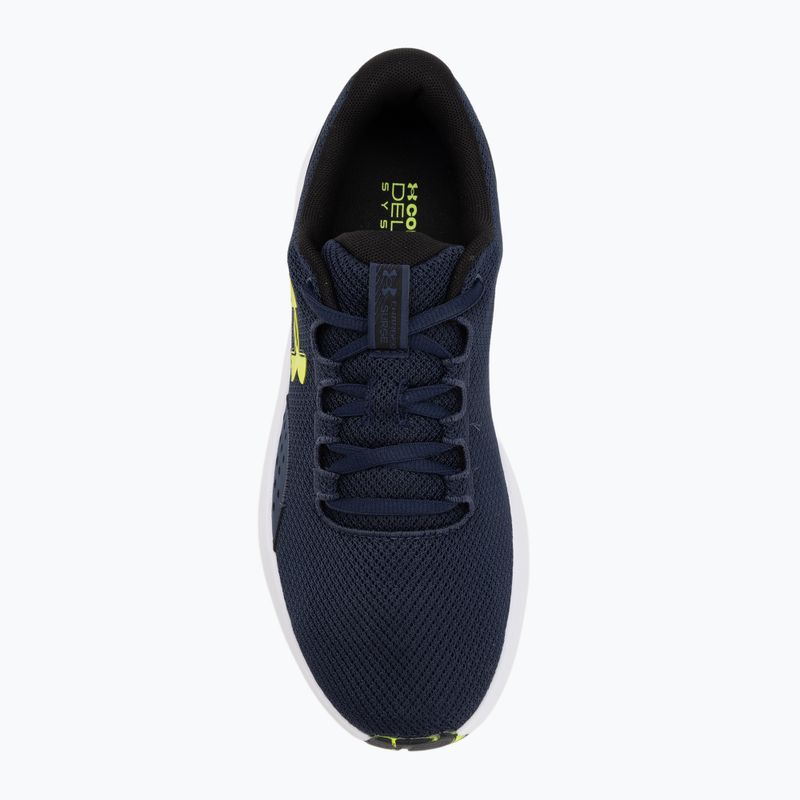 Мъжки обувки за бягане Under Armour Charged Surge 4 washed navy/black/high vis yellow 5