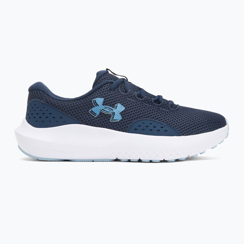 Дамски маратонки за бягане Under Armour Charged Surge 4 washed navy/blue calm/metallic blue calm 2