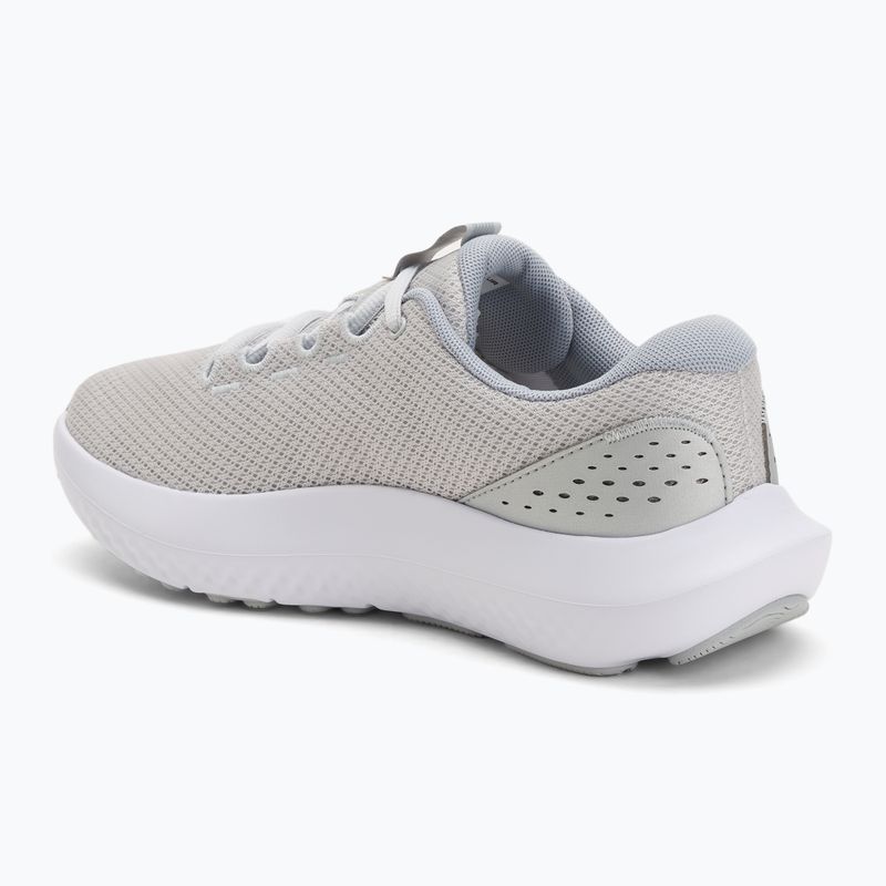 Дамски маратонки за бягане Under Armour Charged Surge 4 halo gray/metallic silver/metallic silver 3