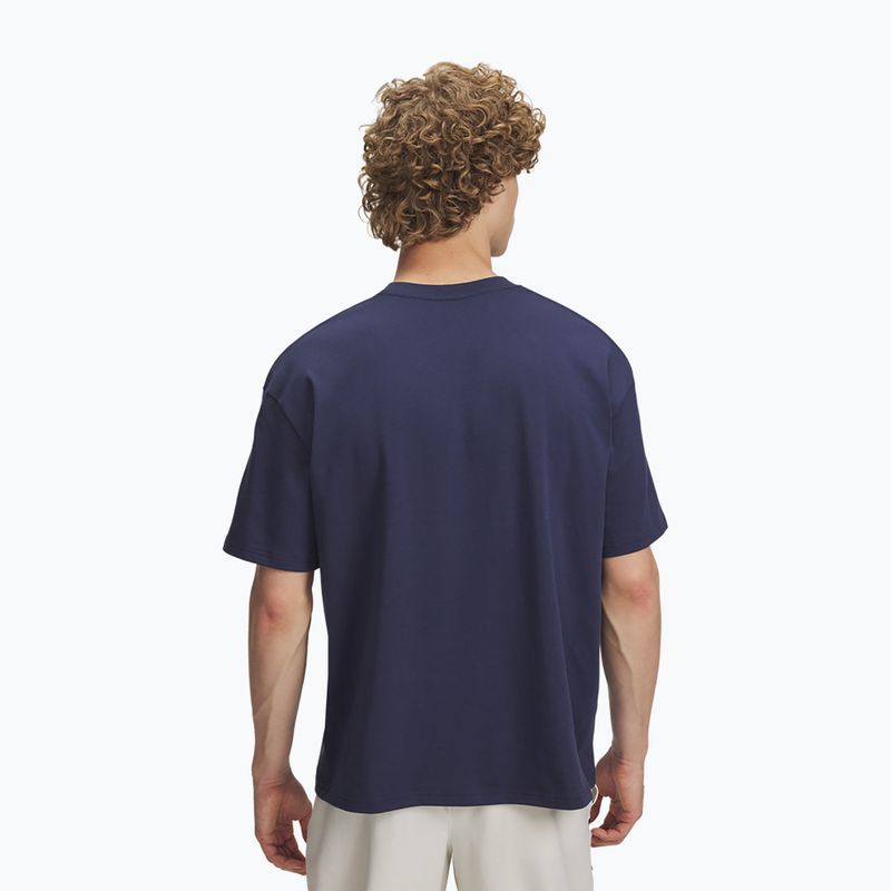 Мъжка тениска Under Armour Woven Label Heavyweight washed navy/black 2