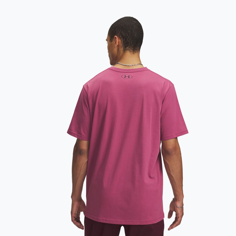 Мъжка тениска Under Armour Sportstyle Left Chest фуксия здрач/тъмно бордо 2