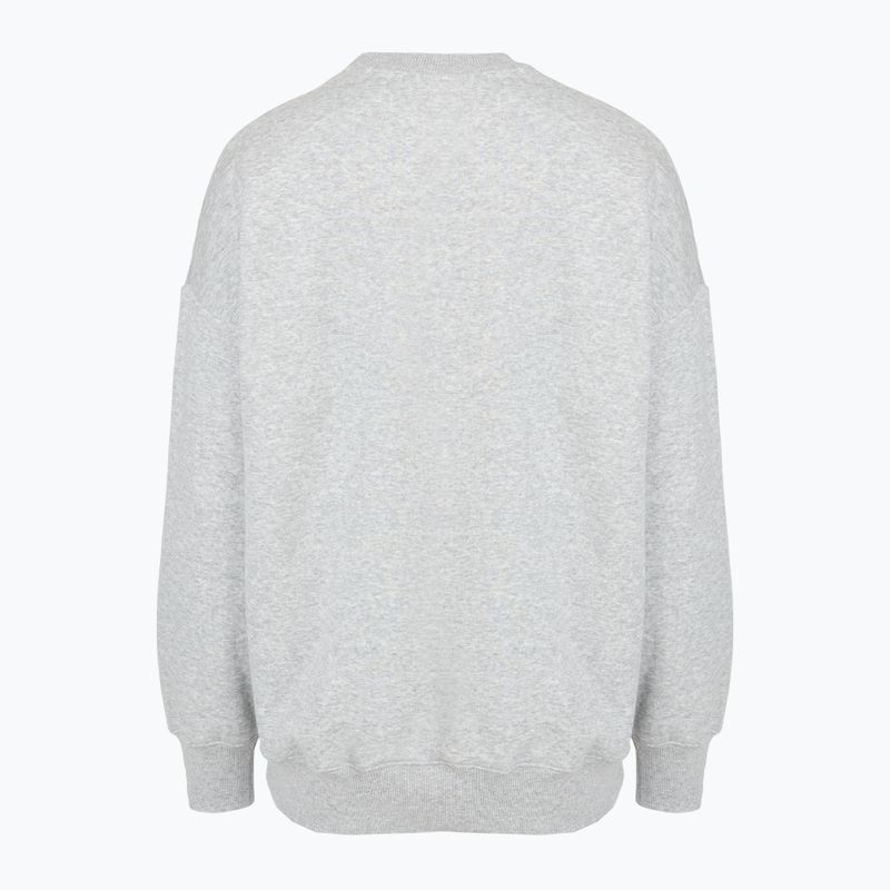 Дамски суитшърт Under Armour Rival Fleece Varsity Crew halo grey light heather/expedition green 4