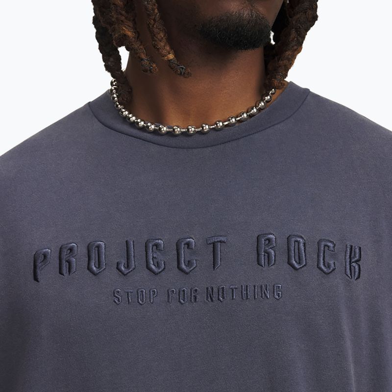 Мъжка тениска Under Armour Project Rock Q3 ST Graphic downpour gray/white 3