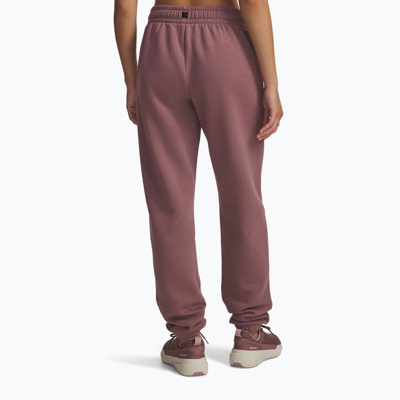 Дамски панталони за тренировка Under Armour Project Rock Icon maroon mist/black 2