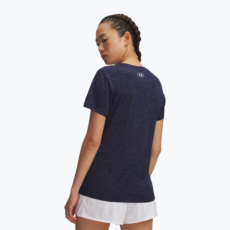 Дамска тренировъчна тениска Under Armour Tech Twist midnight navy/white 2