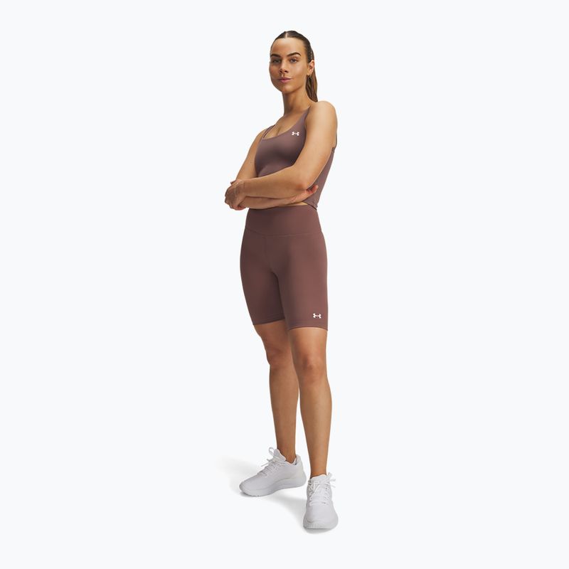 Дамски тренировъчни шорти Under Armour Motion Bike EMEA sierra taupe/white 2