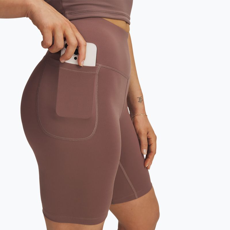 Дамски тренировъчни шорти Under Armour Motion Bike EMEA sierra taupe/white 4