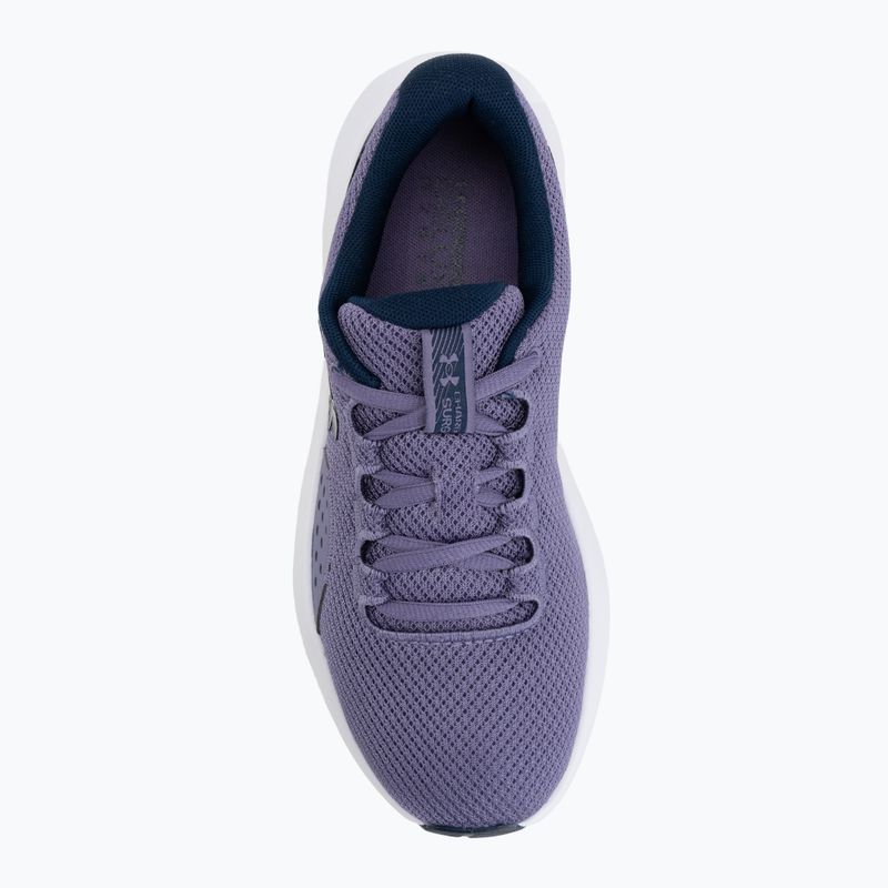 Дамски обувки за бягане Under Armour Charged Surge 4 purple luxe/refresh mint 5