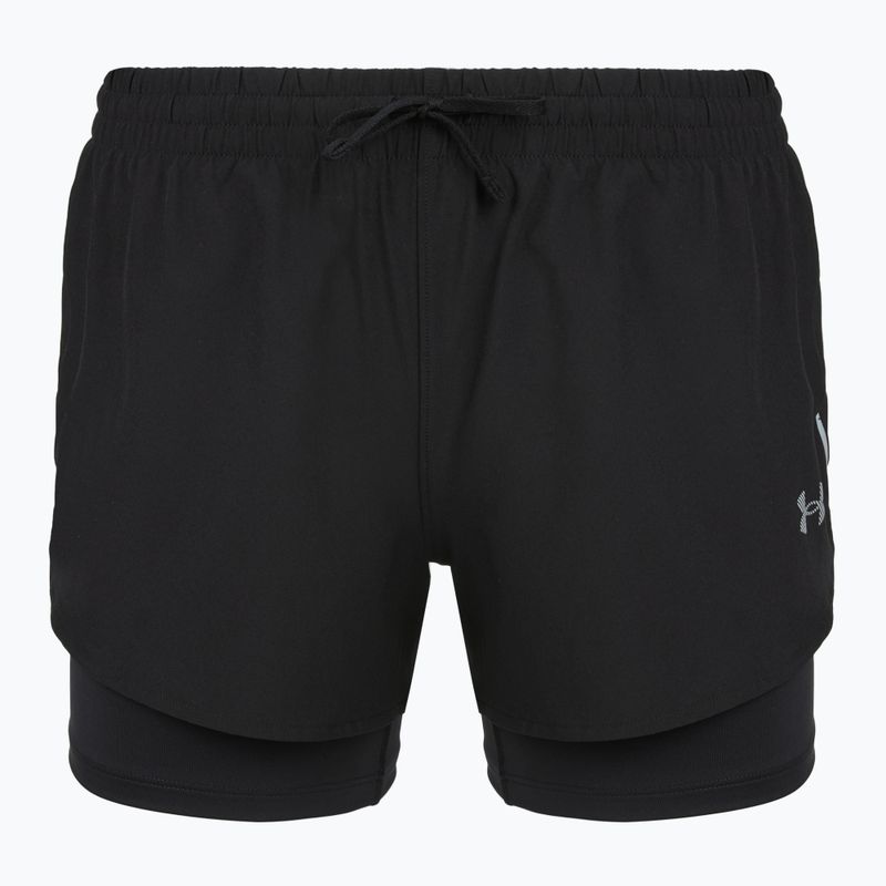 Дамски шорти за бягане Under Armour Velociti Pro 4“ 2N1 ultimate black/ultimate black/ultimate black
