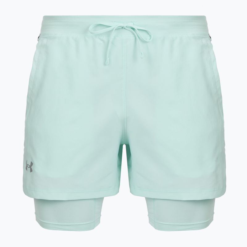 Мъжки шорти за бягане Under Armour Launch 5“ 2IN1 refresh mint/castlerock