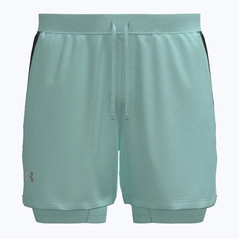 Мъжки шорти за бягане Under Armour Launch 5“ 2IN1 refresh mint/castlerock