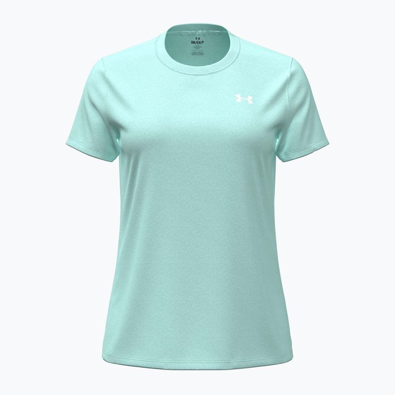Дамска тениска за тренировка Under Armour Tech SSC - Solid refresh mint/white