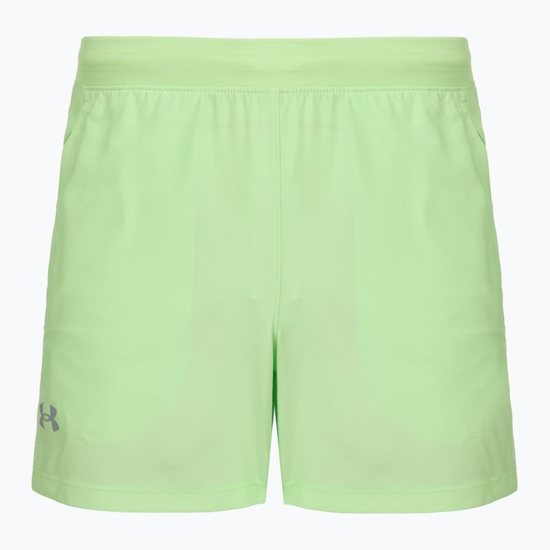 Мъжки шорти за бягане Under Armour Launch 5“ lumos lime/white