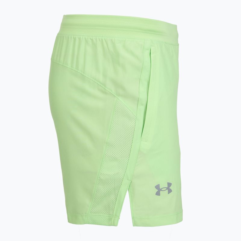 Мъжки шорти за бягане Under Armour Launch 5“ lumos lime/white 3