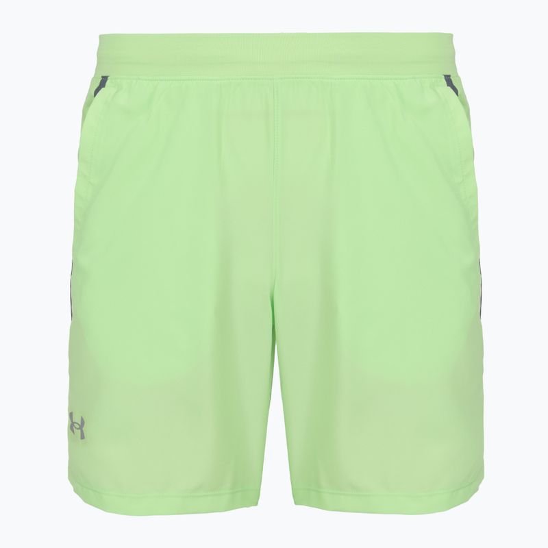 Мъжки шорти за бягане Under Armour Launch 7“ lumos lime/white