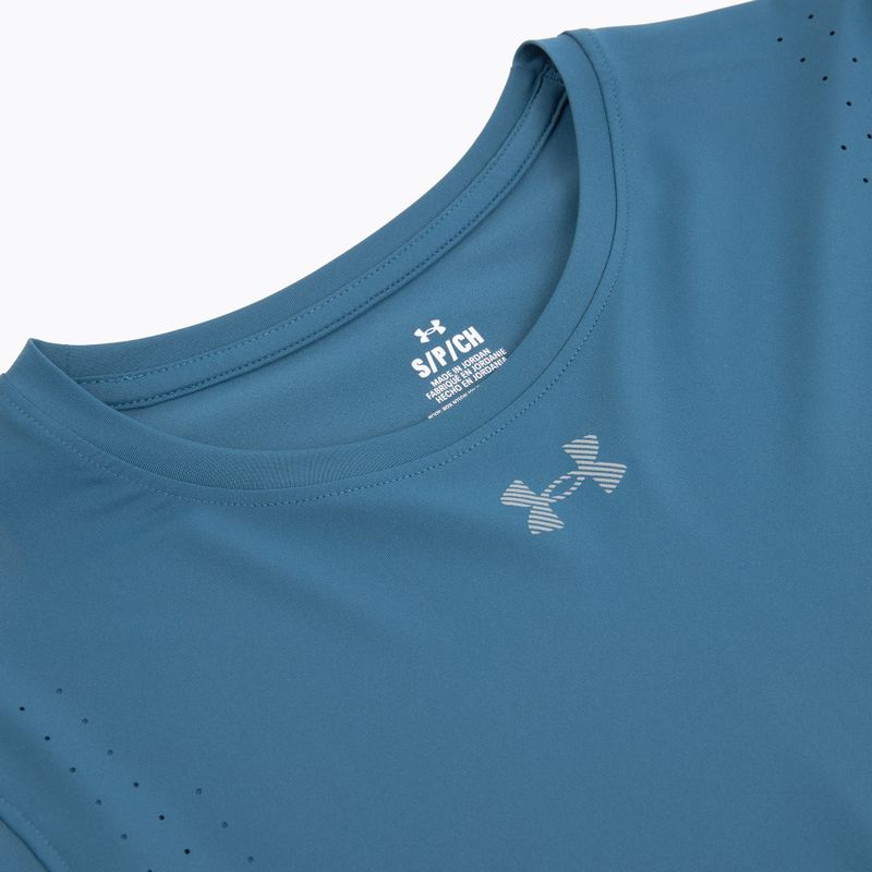 Дамска тениска за бягане Under Armour Velociti Pro wham blue/hyper green/white 3