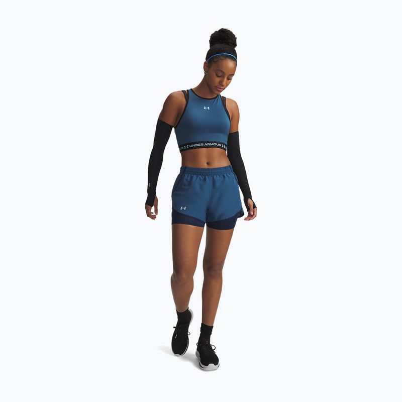 Дамски шорти за бягане Under Armour Fly By 2IN1 wham blue/hyper green/white 2