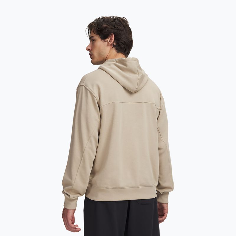 Мъжки суитшърт с качулка Under Armour Rival LW city khaki/black 2