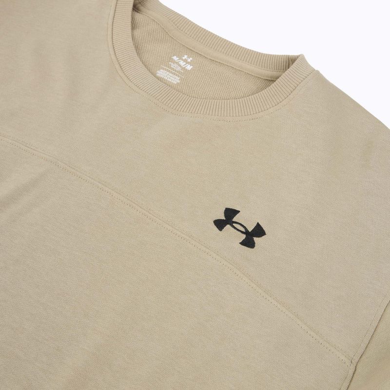 Мъжки суитшърт Under Armour Rival LW Crew city khaki/black 3
