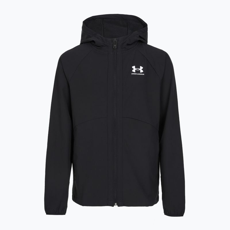Детско спортно яке Under Armour Vibe Woven Windbreaker черно/бяло