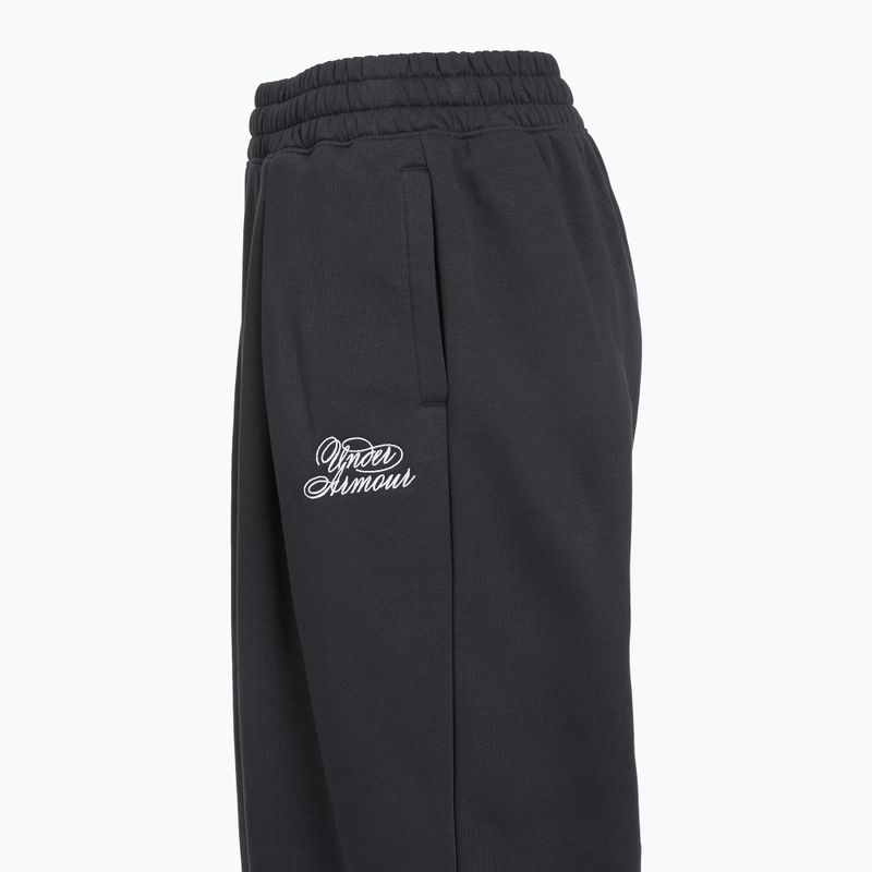 Дамски панталони Under Armour Rival Fleece Script black/white 3
