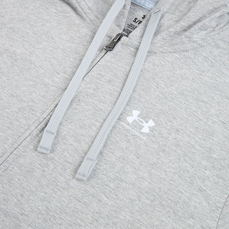 Дамски суитшърт Under Armour Sport Terry FZ mod grey light heather/white 3