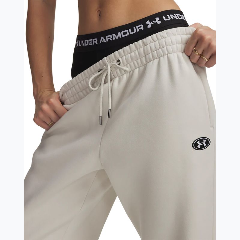 Дамски панталони Under Armour Icon Fleece Nov Jogger summit white/white 4