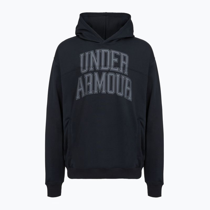 Мъжки суитшърт Under Armour Rival LW Graphic Hoodie black/black 4