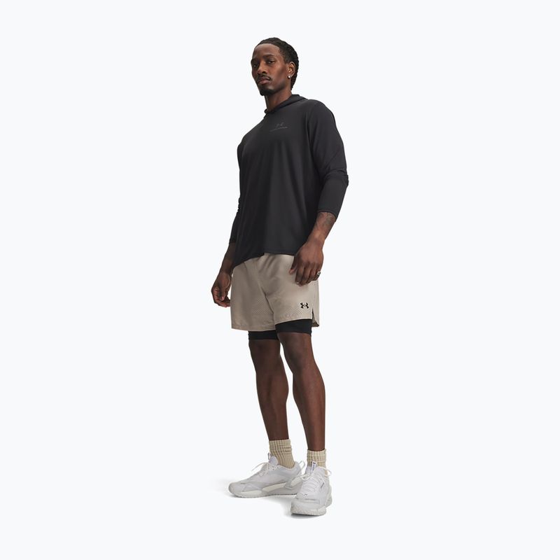 Мъжки тренировъчни шорти Under Armour Vanish Woven 2.0 2IN1 Shorts timberwolf taupe/black 2