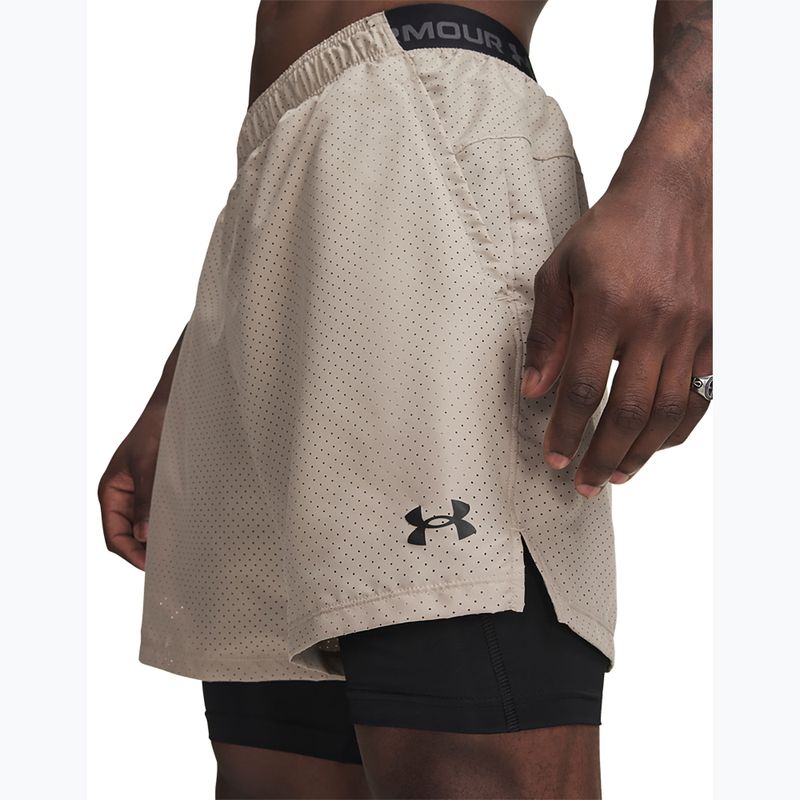 Мъжки тренировъчни шорти Under Armour Vanish Woven 2.0 2IN1 Shorts timberwolf taupe/black 4